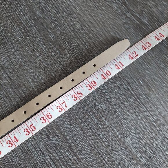 Steve Madden Tan Perforated Skinny Belt Large - Picture 4 of 5